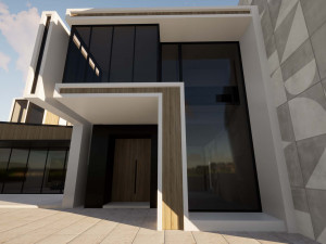 futuristic villa exterior 3D 模型