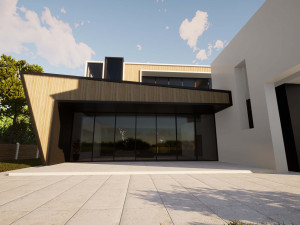 futuristic villa exterior 3D 模型