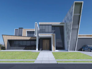 futuristic villa exterior 3D Model
