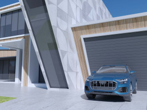 futuristic villa exterior 3D 模型
