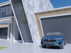 futuristic villa exterior 3D Model