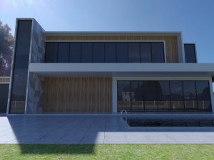 futuristic villa exterior 3D 模型