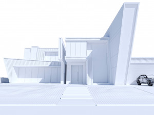 futuristic villa exterior 3D 模型
