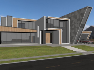 futuristic villa exterior 3D 模型