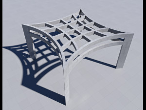 concrete pergola 3D मॉडल