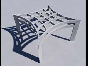 concrete pergola 3D Model