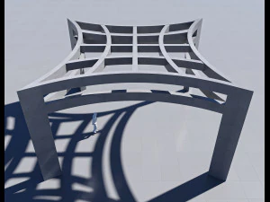concrete pergola 3D Model