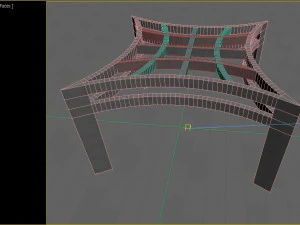 concrete pergola 3D Model