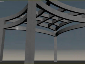 concrete pergola 3D Model