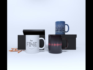 cup in crepe clipping paper in box 3D मॉडल