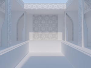 Moroccan-style infinity pool palace 3D-Modell