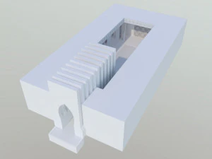 Moroccan-style infinity pool palace 3D Model