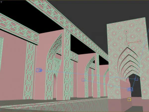 Moroccan-style infinity pool palace 3D Model