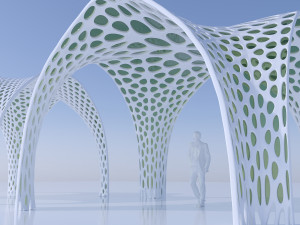Futuristic pergola stand 3D Model