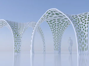 Futuristic pergola stand 3D Model