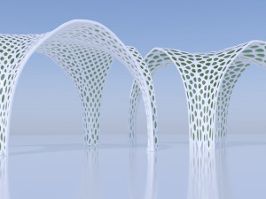 Futuristic pergola stand 3D Model