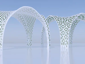 Futuristic pergola stand 3D Model
