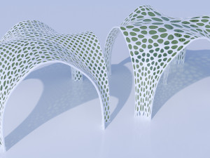 Futuristic pergola stand 3D Model