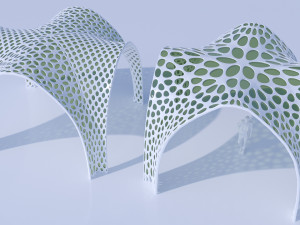 Futuristic pergola stand 3D Model