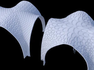 Futuristic pergola stand 3D Model