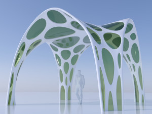Parametric pergola stand 3D मॉडल