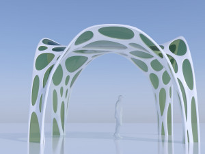 Parametric pergola stand Modèle 3D