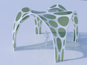 Parametric pergola stand Modèle 3D