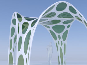 Parametric pergola stand Modèle 3D