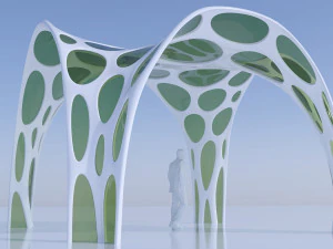 Parametric pergola stand 3D Model