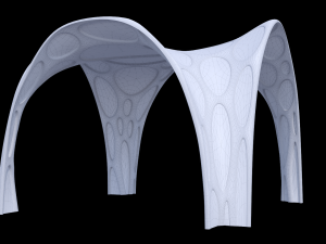 Parametric pergola stand Modèle 3D