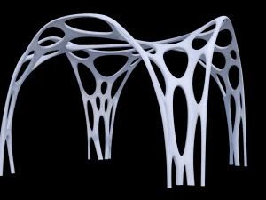 Parametric pergola stand 3D Model