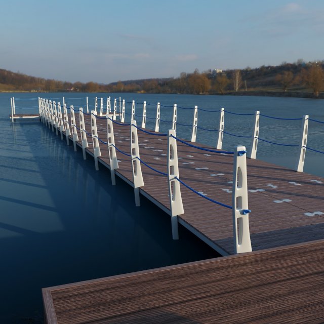 Pier Model 3D .c4d .max .obj .3ds .fbx .stl .blend 