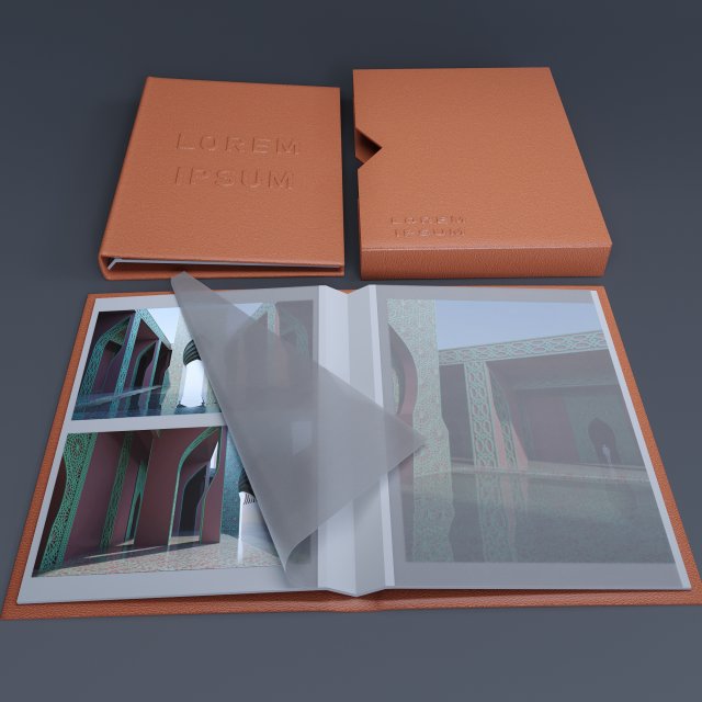 Album with Slipcase Storage Case 3Dモデル .c4d .max .obj .3ds .fbx .stl .blend 