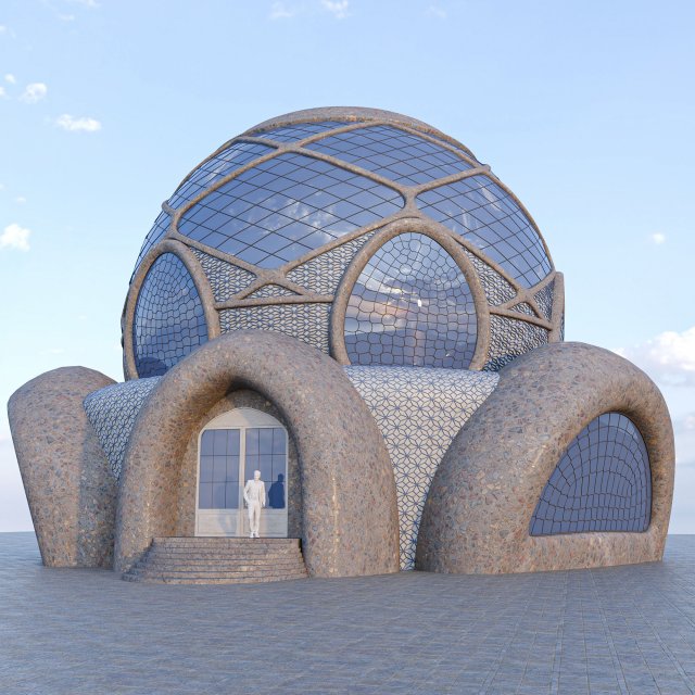 Sphere House Modelo 3D .c4d .max .obj .3ds .fbx .stl .blend 