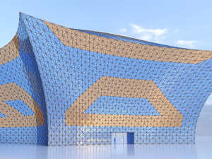 Future mall building Modelo 3D