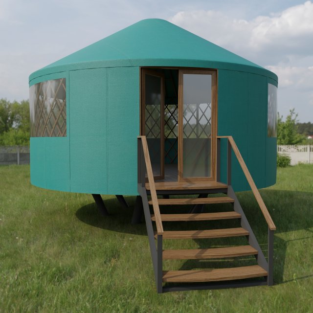 Yurta House 3Dモデル .c4d .max .obj .3ds .fbx .stl .blend 