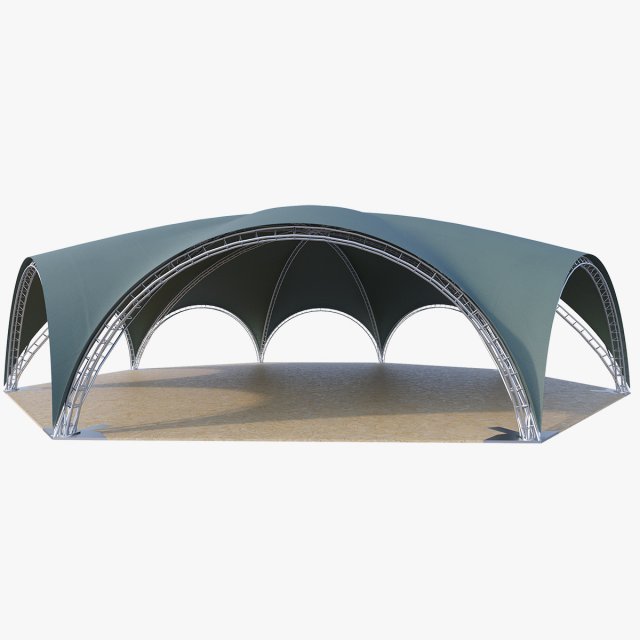 Arch tent octagonal Modelo 3D .c4d .max .obj .3ds .fbx .stl .blend 