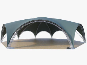 आर्क तम्बू अष्टकोणीय 3D मॉडल
