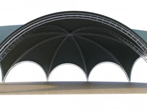 Arch tent octagonal 3D Model