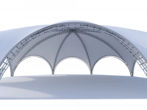 Arch tent octagonal 3D Model