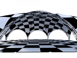 Arch tent octagonal Modelo 3D
