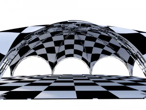 Arch tent octagonal 3D Model