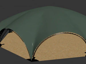 Arch tent octagonal 3D Model