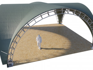 Arch tent rectangular 3D 모델