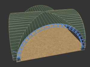 Arch tent rectangular 3D 모델