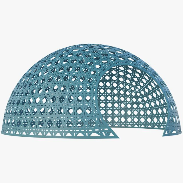 Wicker dome pavilion 3D Model .c4d .max .obj .3ds .fbx .stl .blend 