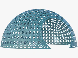 Wicker dome pavilion 3D Model