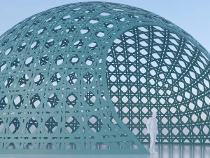 Wicker dome pavilion 3D Model