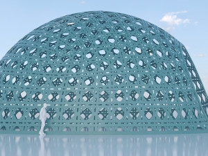 Wicker dome pavilion 3Dモデル