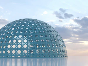 Wicker dome pavilion 3D Model